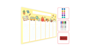 Magnetic Boards MetalBoard LESSON PLAN HOBBY 60x40cm a Magnetic Metal Poster for all types of magnets + a set of accessories Included