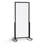 VERT vertical board, dry-erase, magnetic, mobile, 167x73 cm, in a black wooden frame