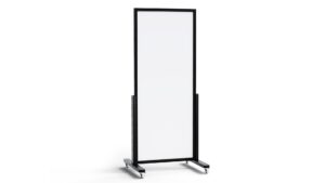 VERT vertical board, dry-erase, magnetic, mobile, 167x73 cm, in a black wooden frame