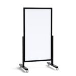 VERT vertical board, dry-erase, magnetic, mobile, 137x78 cm, in a black wooden frame