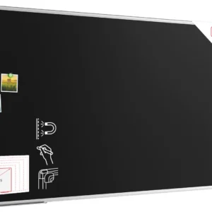 Chalkboard black magnetic surface aluminium frame 200x100 cm