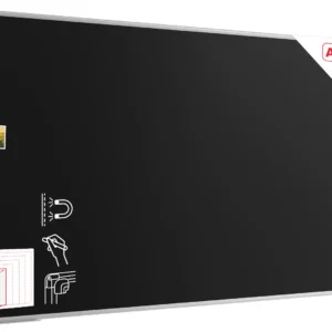 Chalkboard black magnetic surface aluminium frame 240×120 cm