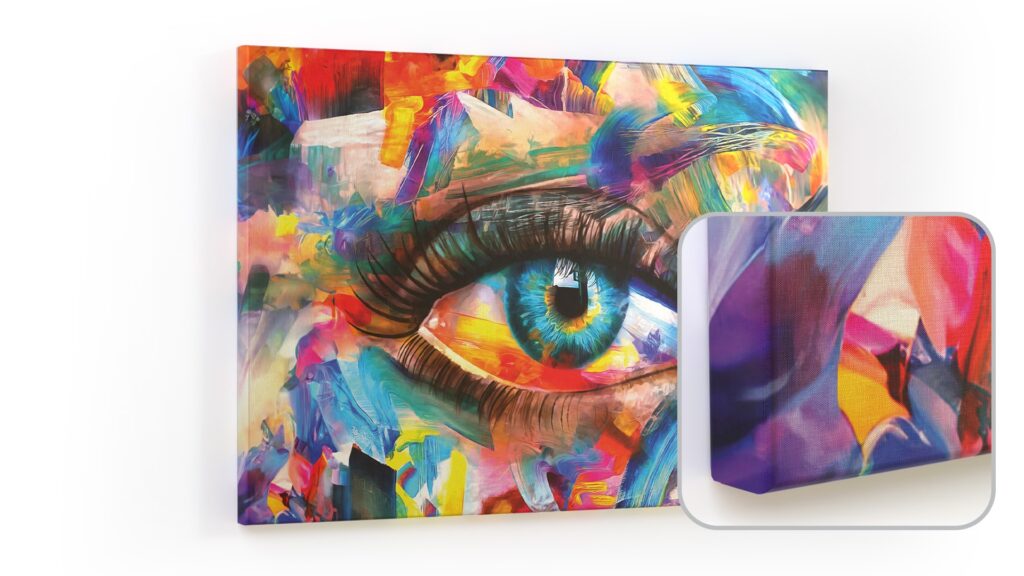 CANVASboards Magnetic Painting 90x60 cm - Rainbow coloured eye