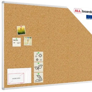 Cork notice board aluminium frame 120x90 cm