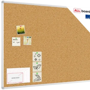 Cork notice board aluminium frame 150x100 cm