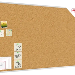 Cork notice board aluminium frame 180x100 cm