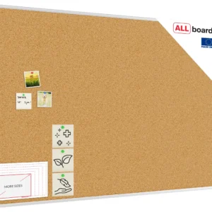 Cork notice board aluminium frame 180x120 cm