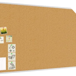 Cork notice board aluminium frame 200x100 cm