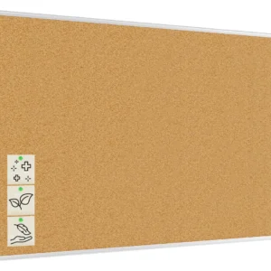 Cork notice board aluminium frame 240x100 cm