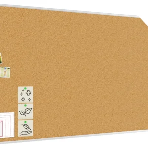 Cork notice board aluminium frame 240x120 cm