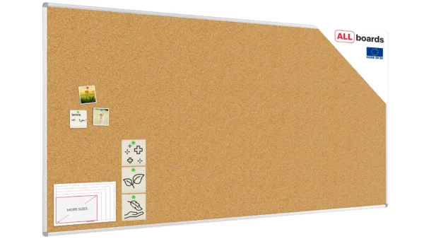 Cork notice board aluminium frame 240x120 cm