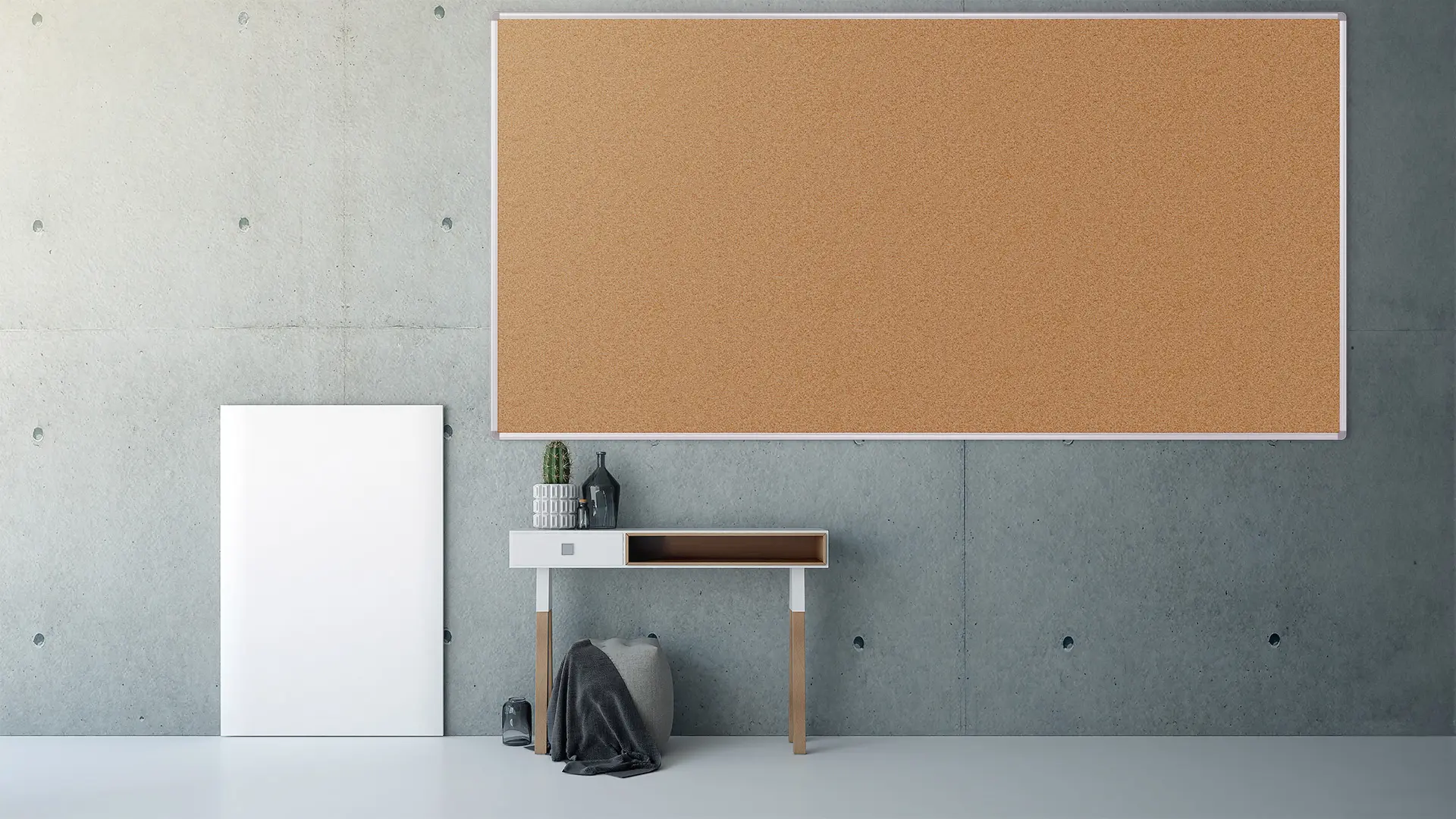Cork notice board aluminium frame 240x120 cm - Image 4