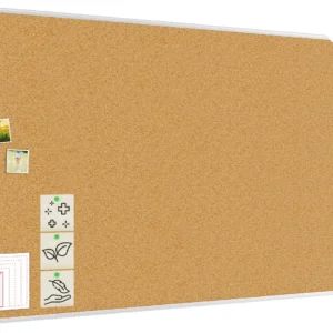 Cork notice board aluminium frame 250x120 cm