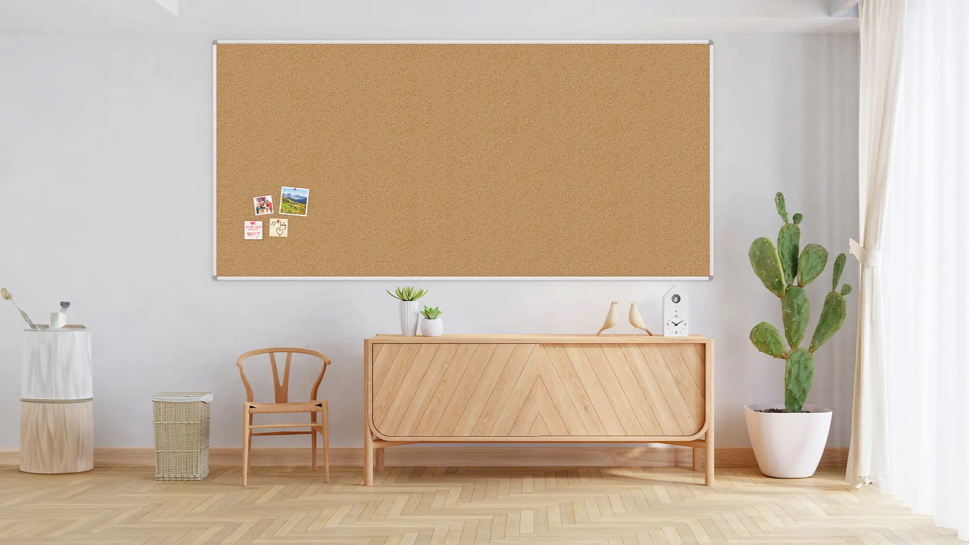 Cork notice board aluminium frame 250x120 cm - Image 3
