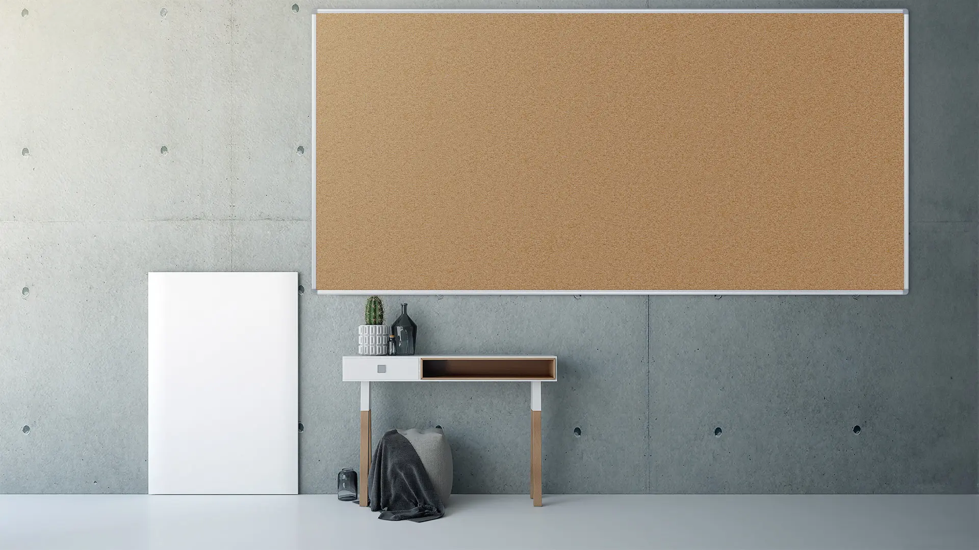 Cork notice board aluminium frame 250x120 cm - Image 4