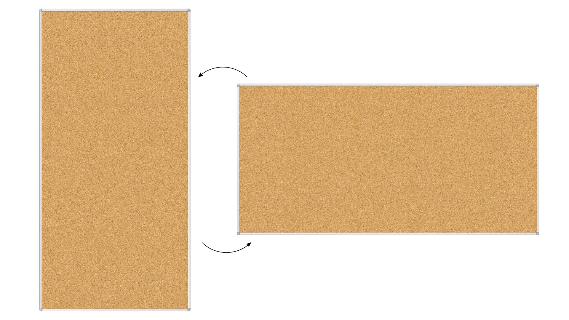 Cork notice board aluminium frame 250x120 cm - Image 5