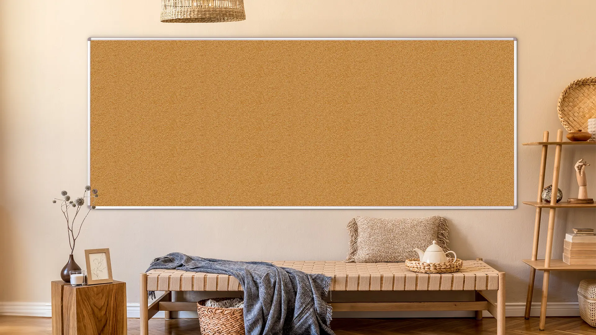 Cork notice board aluminium frame 300x120 cm - Image 4