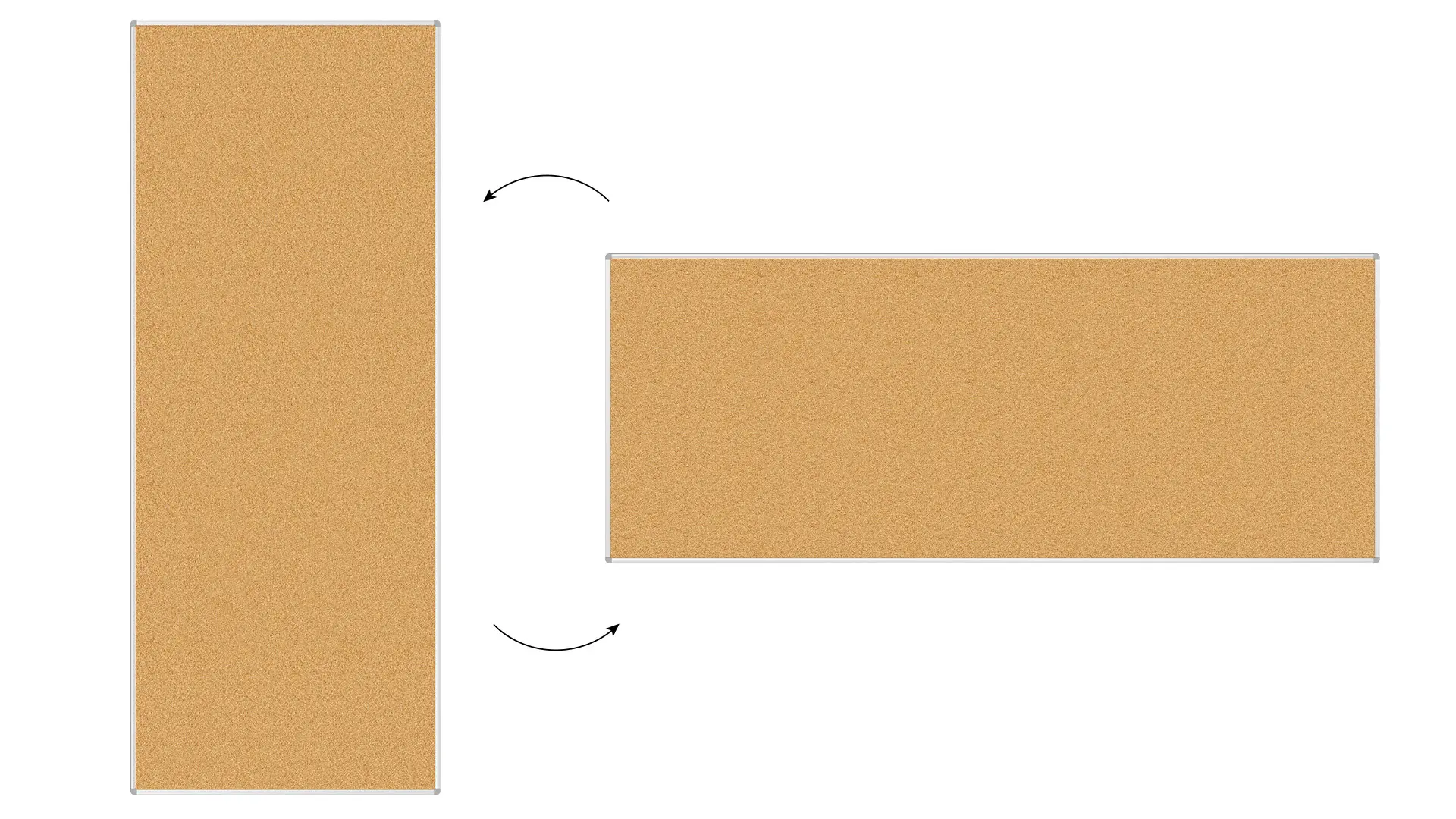 Cork notice board aluminium frame 300x120 cm - Image 5