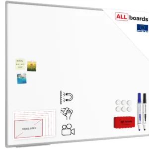 Whiteboard dry erase ceramic surface aluminium frame 150x120 cm P3