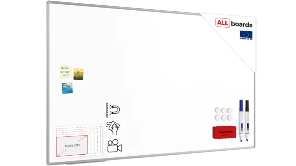 Whiteboard dry erase ceramic surface aluminium frame 240x120 cm P3