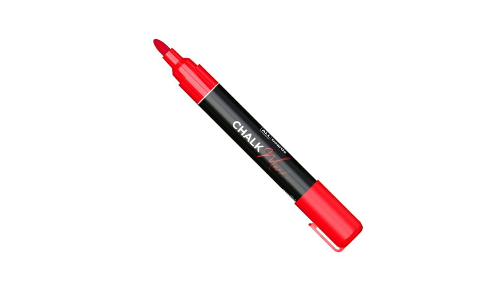 ALLboards chalk marker for glass, chalk and dry-wipe whiteboards - RED