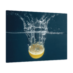 Glass Chopping Board LEMON WATER SPLASH 30x40cm Cutting Board Splashback Worktop Saver for Kitchen Hob Protection Hot Cover Heat Resistant Multi-Glass Plate Dishes Pad Work Surface