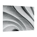 Glass Chopping Board WAVES WHITE STONE GEOMETRIC DESIGN 3D 30x40cm Cutting Board Splashback Worktop Saver for Kitchen Hob Protection Hot Cover Heat Resistant Multi-Glass Plate Dishes Pad Work Surface