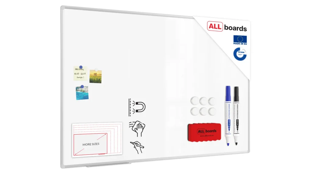 Whiteboard dry erase magnetic surface aluminium frame 150x100 cm PREMIUM EXPO