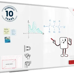 Whiteboard dry erase magnetic surface aluminium frame 150x100 cm PREMIUM EXPO + FREE Accessory Set