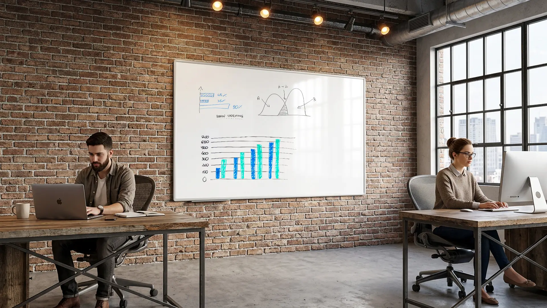 Whiteboard dry erase magnetic surface aluminium frame 170x100 cm PREMIUM EXPO + FREE Accessory Set - Image 3
