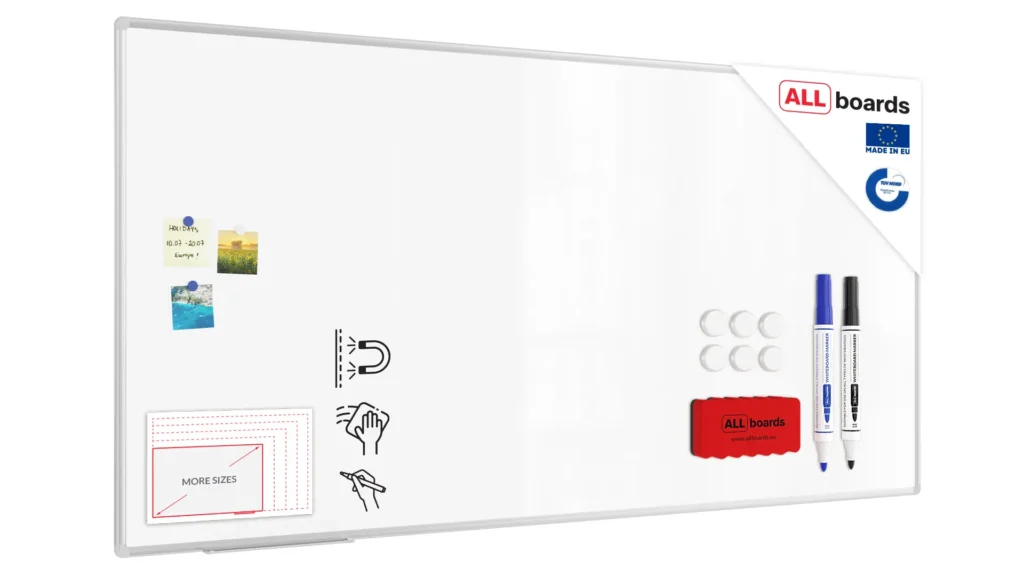 Whiteboard dry erase magnetic surface aluminium frame 200x100 cm PREMIUM EXPO