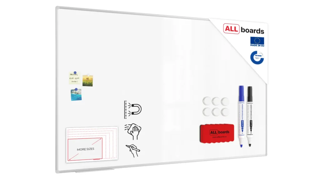 Whiteboard dry erase magnetic surface aluminium frame 200x120 cm PREMIUM EXPO