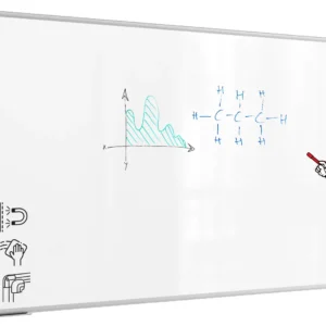 OUTLET Whiteboard dry erase magnetic surface aluminium frame 240x120 cm PREMIUM EXPO