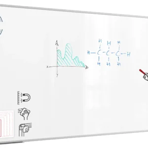Whiteboard dry erase magnetic surface aluminium frame 250x120 cm PREMIUM EXPO + FREE Accessory Set