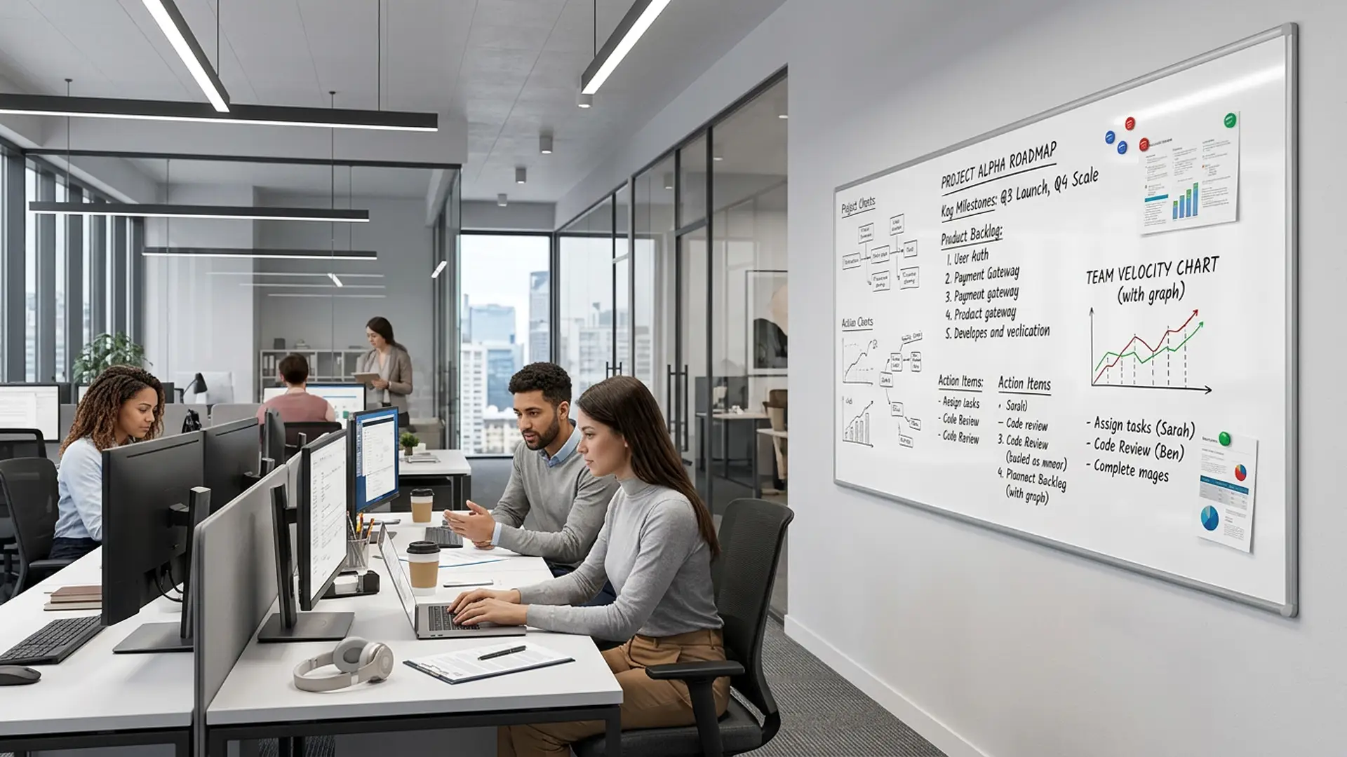 Whiteboard dry erase magnetic surface aluminium frame 250x120 cm PREMIUM EXPO + FREE Accessory Set - Image 3