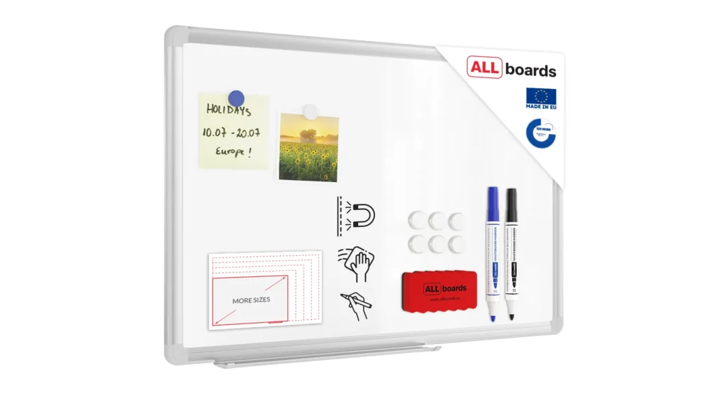 Whiteboard dry erase magnetic surface aluminium frame 60x40 cm PREMIUM EXPO