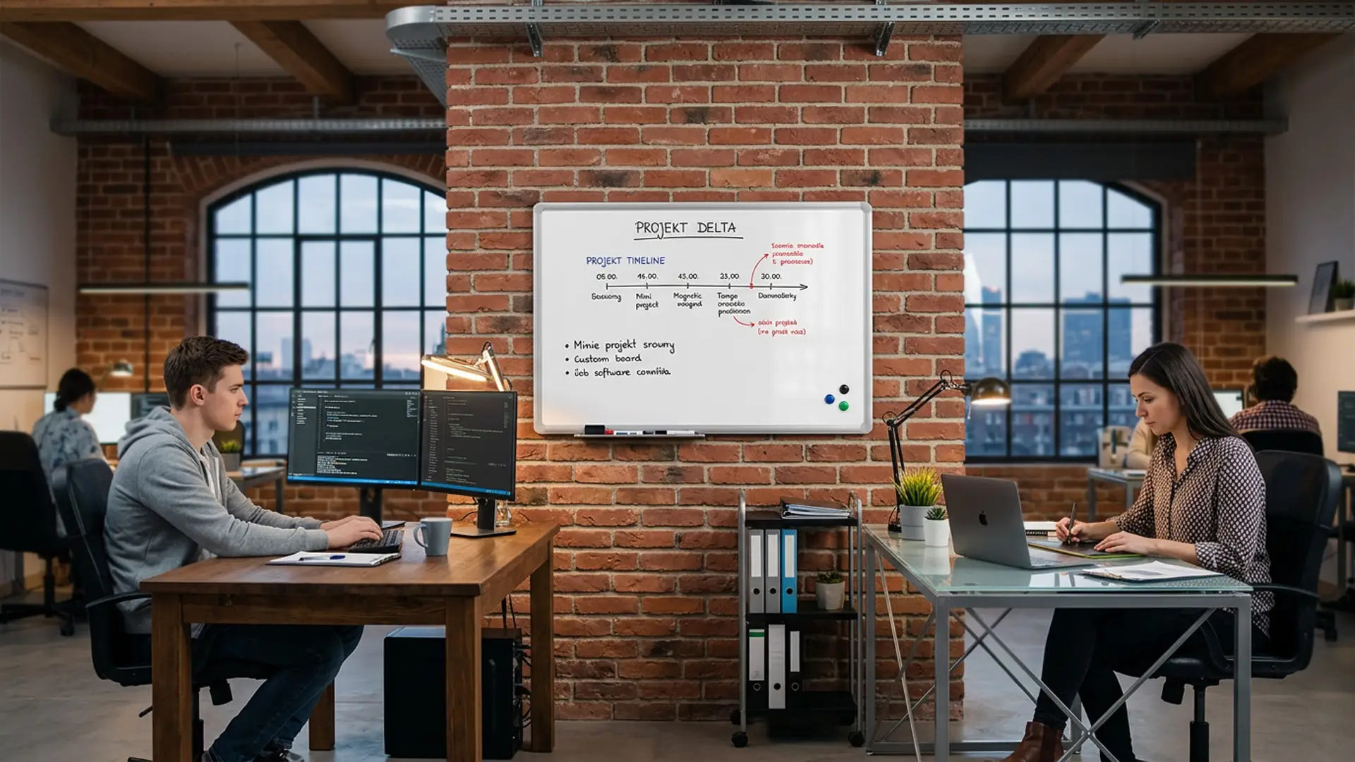 Whiteboard dry erase magnetic surface aluminium frame 80x50 cm PREMIUM EXPO + FREE Accessory Set - Image 10