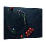 Glass Chopping Board TOMATOES CHERRY TOMATOES CERAMIC STONE 60x52cm Cutting Board Splashback Worktop Saver for Kitchen Hob Protection Hot Cover Heat Resistant Multi-Glass Plate Dishes Pad Work Surface