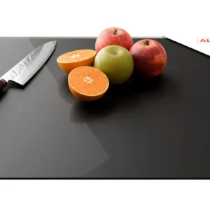 Glass Chopping Board Black Classic Black 60x52cm Cutting Board Splashback Worktop Saver for Kitchen Hob Protection