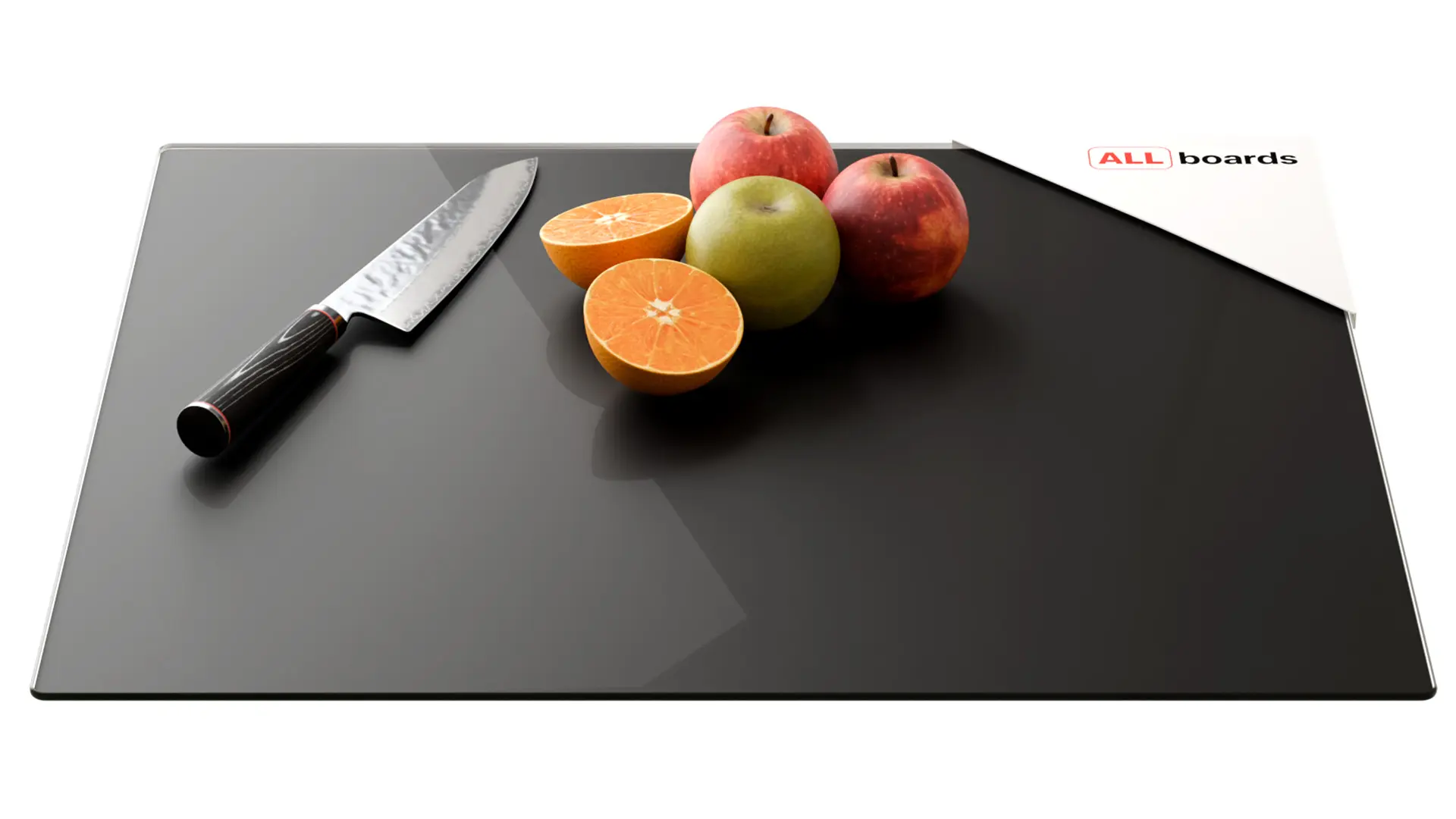 Glass Chopping Board Black Classic Black 60x52cm Cutting Board Splashback Worktop Saver for Kitchen Hob Protection