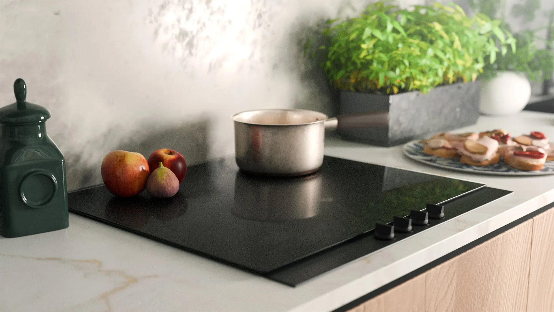 Glass Chopping Board Black Classic Black 60x52cm Cutting Board Splashback Worktop Saver for Kitchen Hob Protection - Image 3