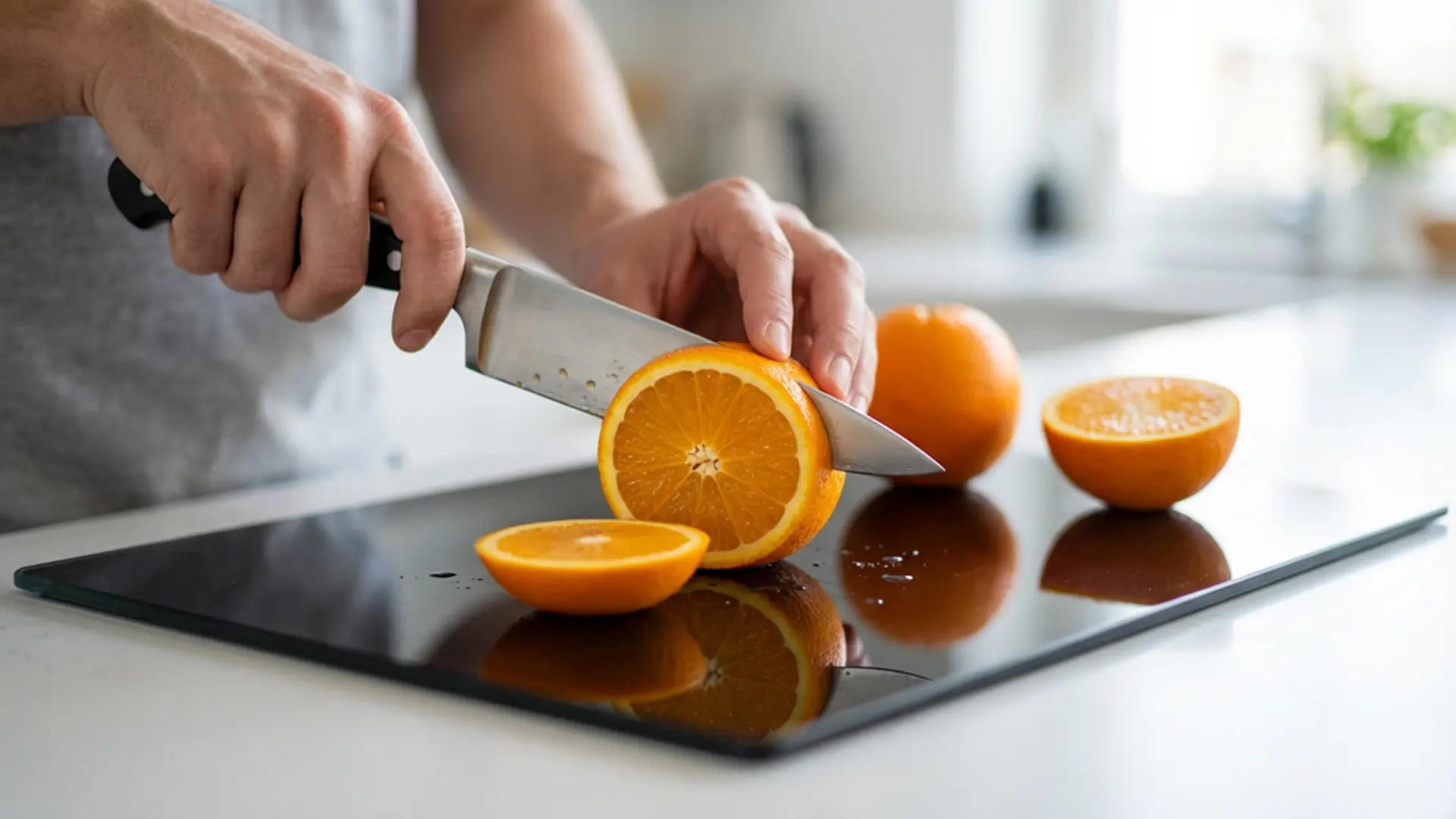 Glass Chopping Board Black Classic Black 60x52cm Cutting Board Splashback Worktop Saver for Kitchen Hob Protection - Image 6