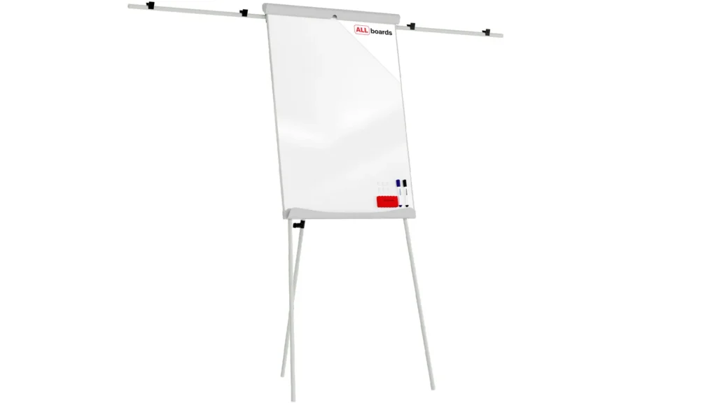 Flipchart with Side Arms 100x70cm , dry erase magnetic surface 100×70 cm