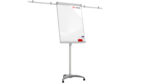 EXCLUSIVE mobile flipchart whiteboard dry erase magnetic surface 100x70 cm with shoulders