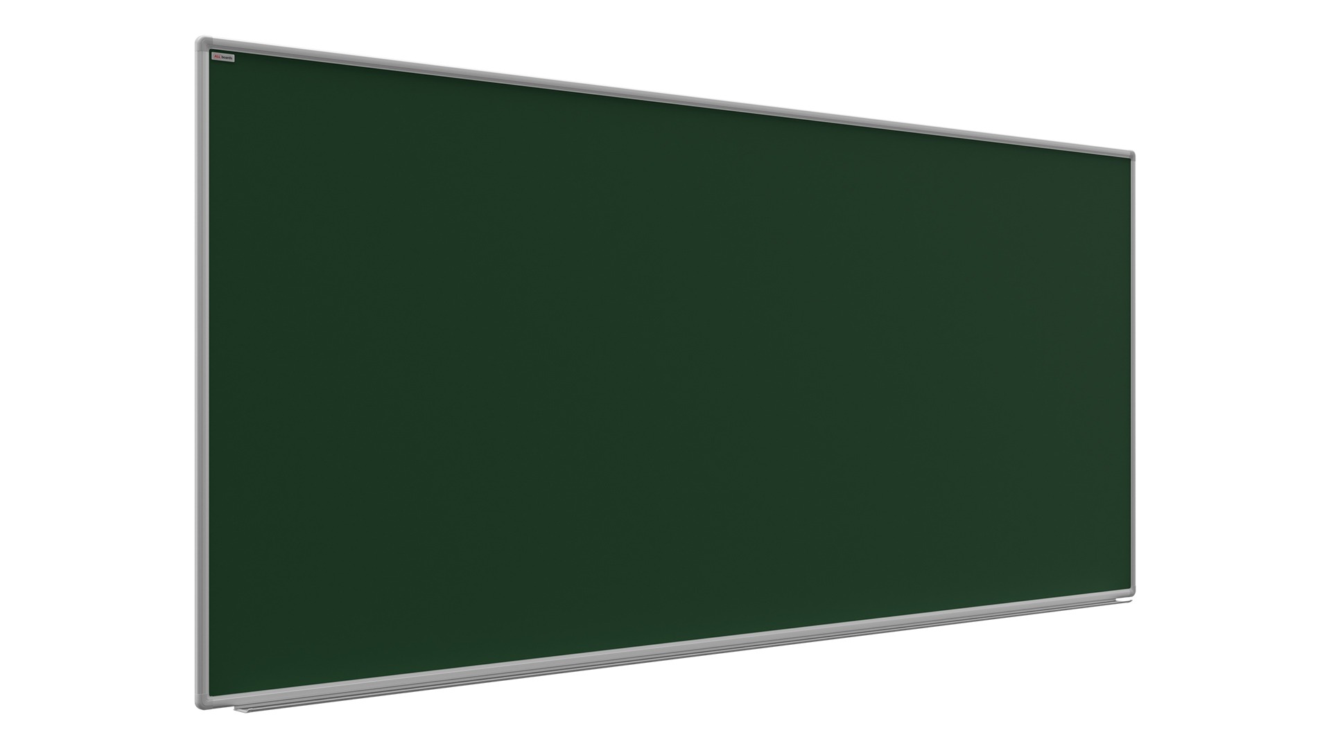 Green chalkboard magnetic surface aluminium frame 240x100 cm