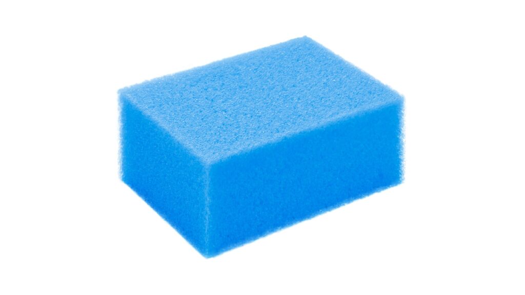 Blue eraser for chalkboards