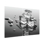 Glass Chopping Board ICE CUBE WATER Splash 2 Set 52x30cm Cutting Board Splashback Worktop Saver for Kitchen Hob Protection Hot Cover Heat Resistant Multi-Glass Plate Dishes Pad Work Surface
