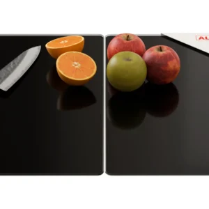 Glass Chopping Board BLACK CLASSIC BLACK 2 Set 52x30cm