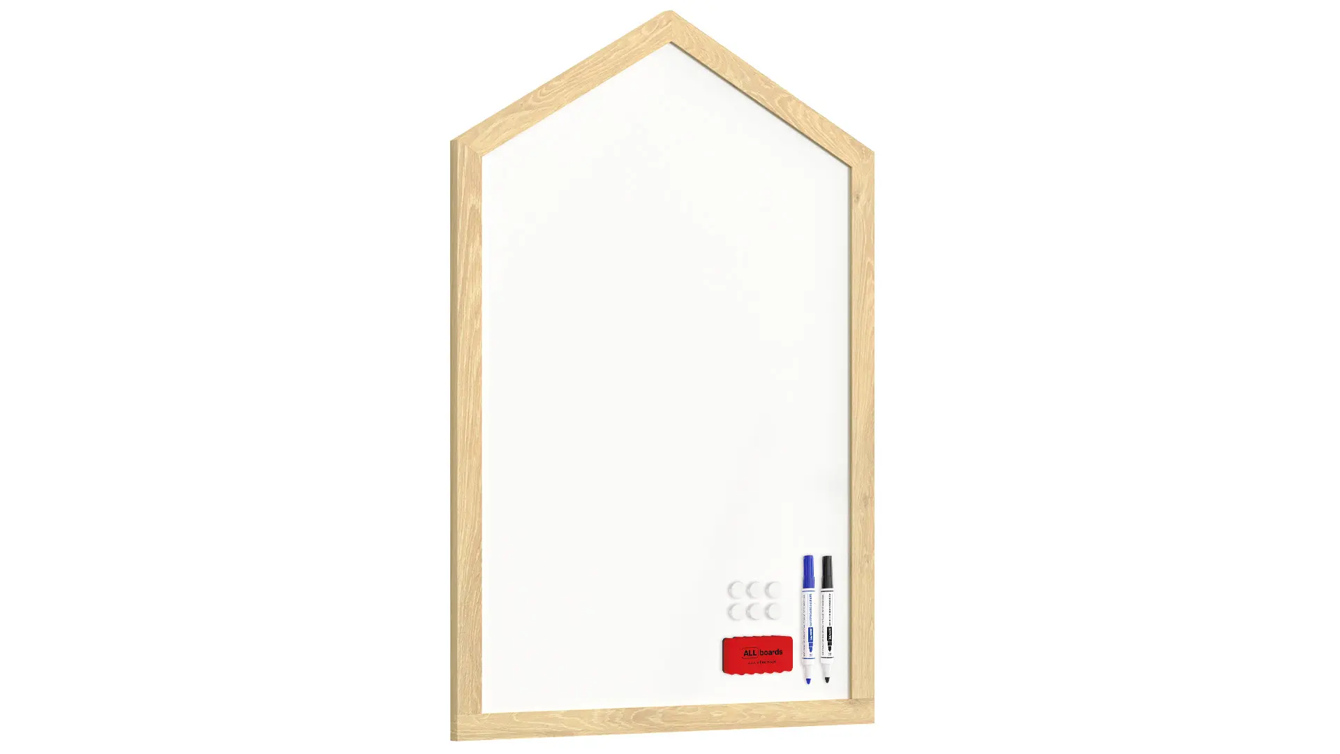 House shape magnetic dry erase whiteboard 90x60 cm