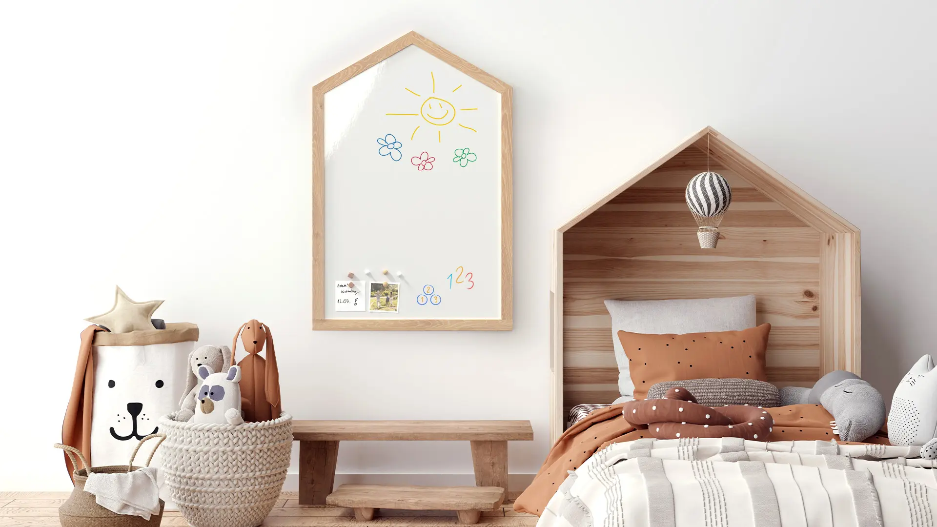 House shape magnetic dry erase whiteboard 90x60 cm - Image 8